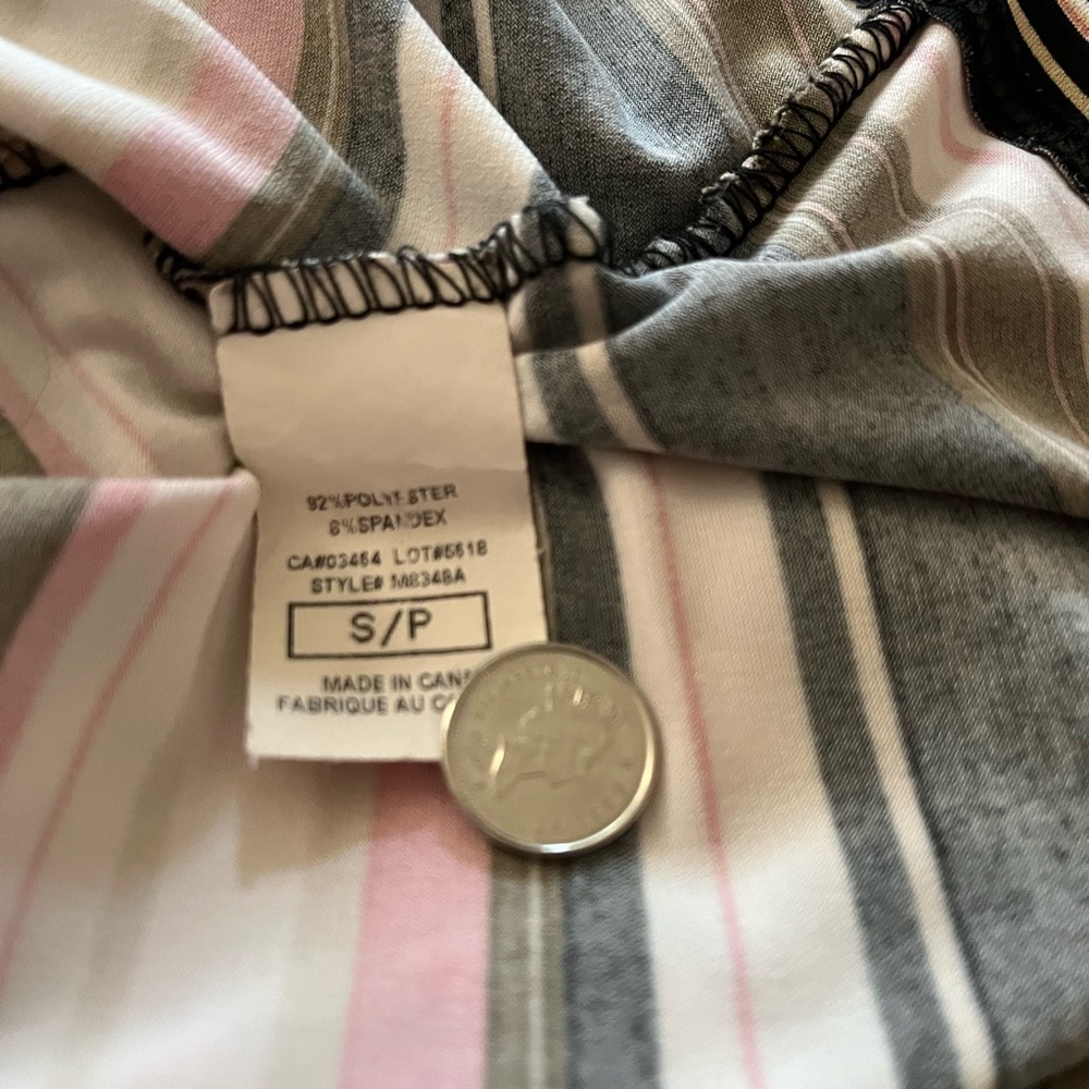 CLEARANCE Ricki’s Multicolour Striped Sleeveless Fitted V-neck Tank Top - Picture 7 of 8